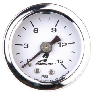 Wskaźnik ciśnienia Paliwa Aeromotive 0-15psi, 1/8 NPT