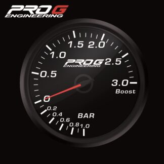 Wskaźnik Pro G Race Series RC, doładowania Boost 3 Bar WHITE 60mm