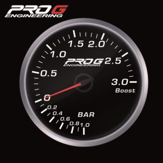 Wskaźnik Pro G Race Series RS, doładowania Boost 3 Bar WHITE 60mm